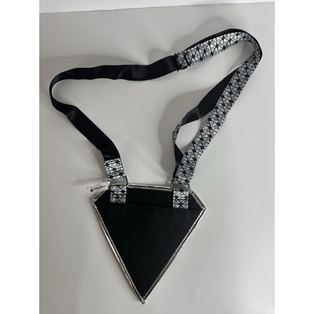 Disneyland 60 Diamond Celebration‎ Pin Lanyard & Pouch NEW Disney Black Silver - Picture 5 of 5